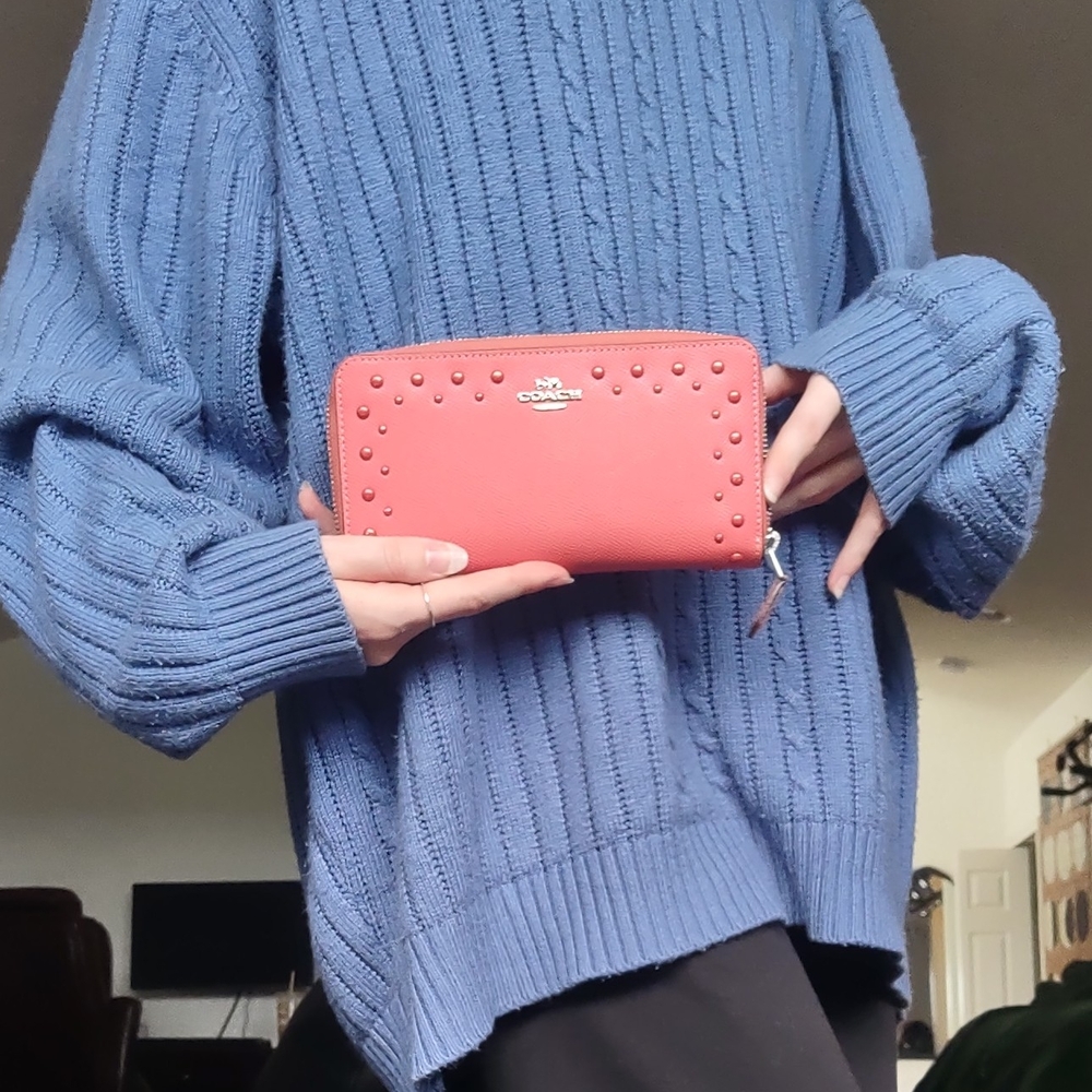 Coach Pink Studded Women's Wallet